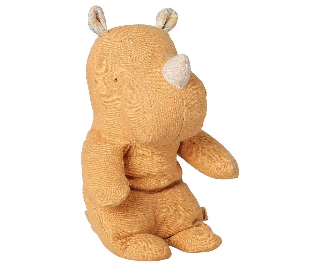 PRE-ORDER: Maileg Safari Friends, Rhino, Small - Vintage Yellow (Estimated Arrival Mid November)