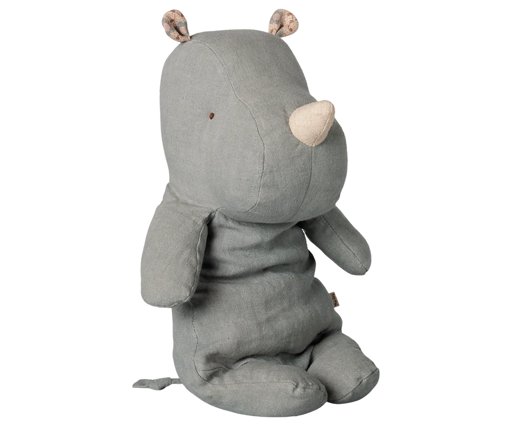 PRE-ORDER: Maileg Safari Friends, Rhino, Medium - Vintage Blue (Estimated Arrival Mid November)