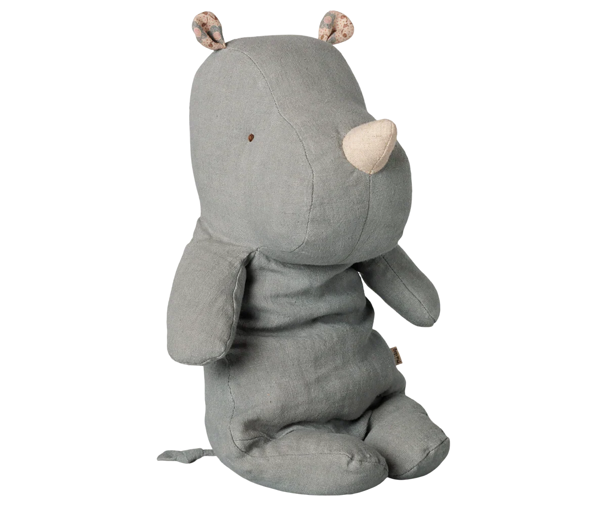 PRE-ORDER: Maileg Safari Friends, Rhino, Medium - Vintage Blue (Estimated Arrival Mid November)