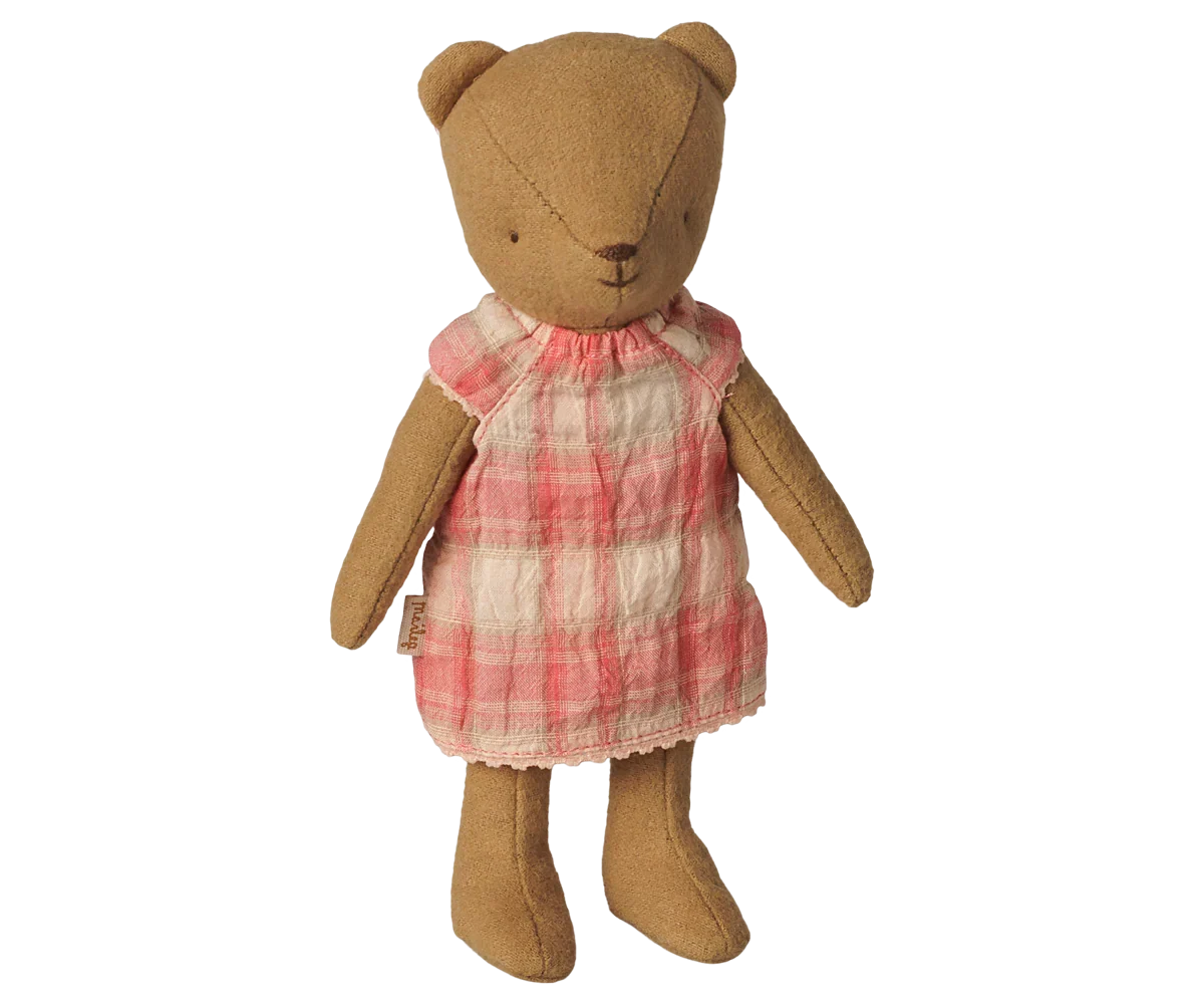 PRE-ORDER: Maileg Dress, Teddy Junior - Coral (Estimated Arrival Early November)