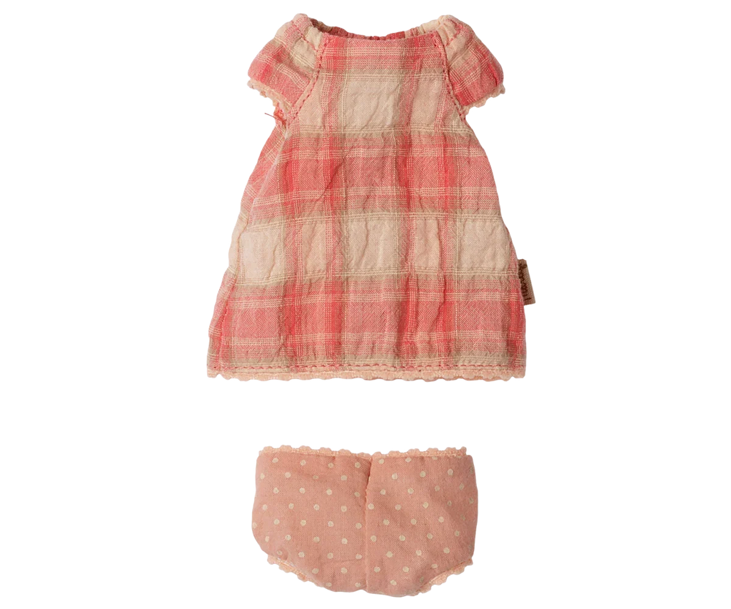 PRE-ORDER: Maileg Dress, Teddy Junior - Coral (Estimated Arrival Early November)