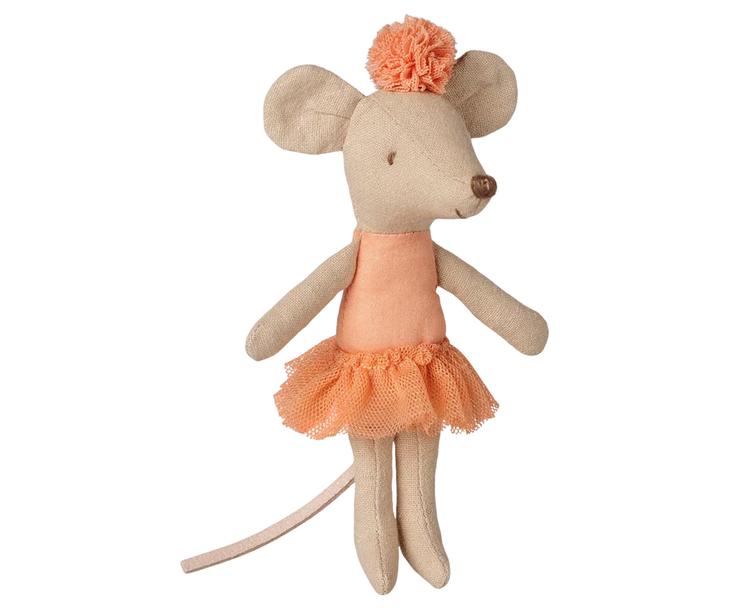 PRE-ORDER: Maileg Ballerina Mouse, Little Sister - Apricot (Estimated Arrival Mid September)