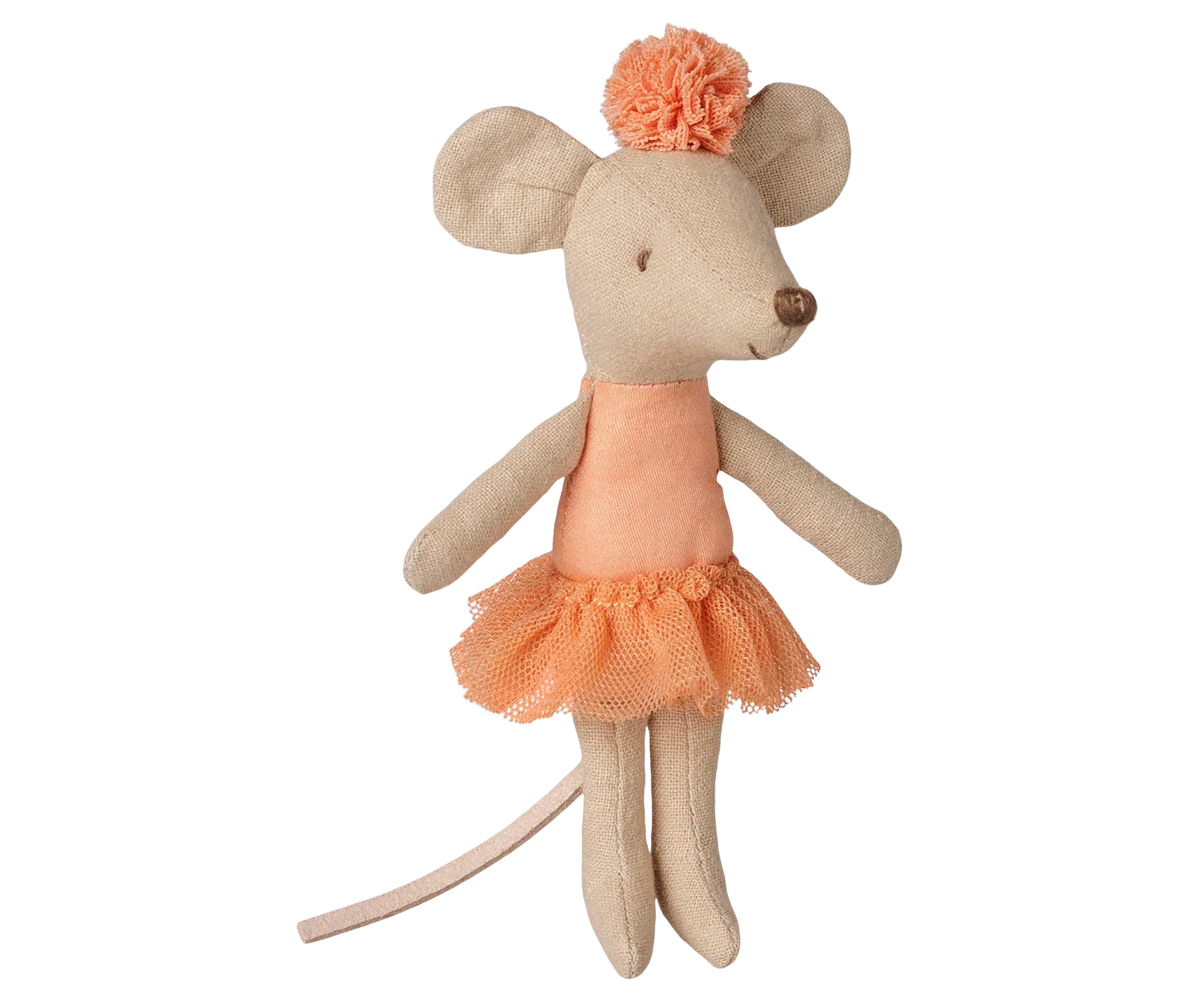 PRE-ORDER: Maileg Ballerina Mouse, Little Sister - Apricot (Estimated Arrival Mid September)