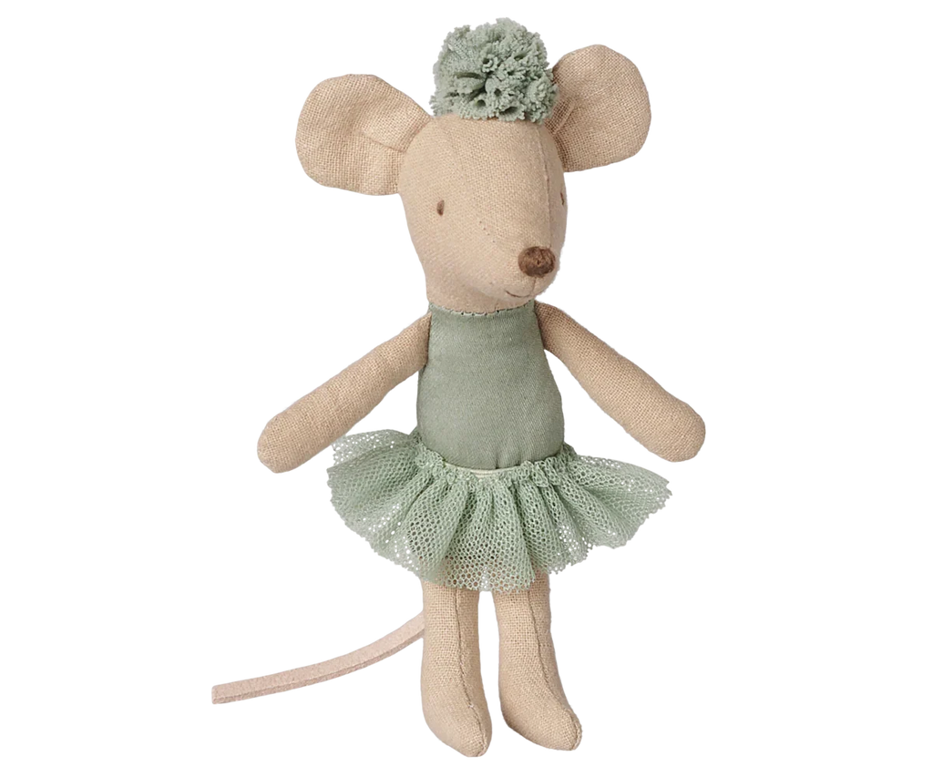 PRE-ORDER: Maileg Ballerina Mouse, Little Sister - Vintage Mint (Estimated Arrival Mid September)