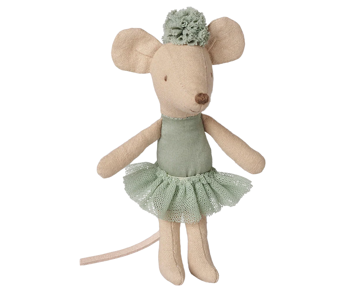 PRE-ORDER: Maileg Ballerina Mouse, Little Sister - Vintage Mint (Estimated Arrival Mid September)
