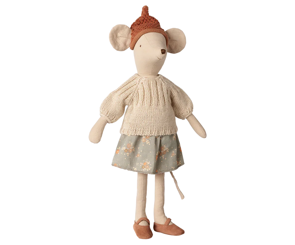 PRE-ORDER: Maileg Mouse, Medium - Skirt and Sweater (Estimated Arrival Early November)