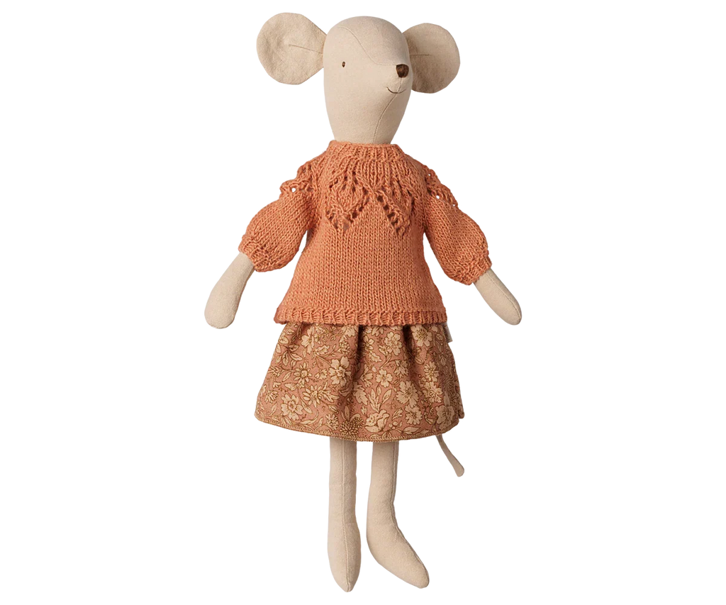PRE-ORDER: Maileg Skirt and Knitted Sweater - Medium Mouse (Estimated Arrival Early November)