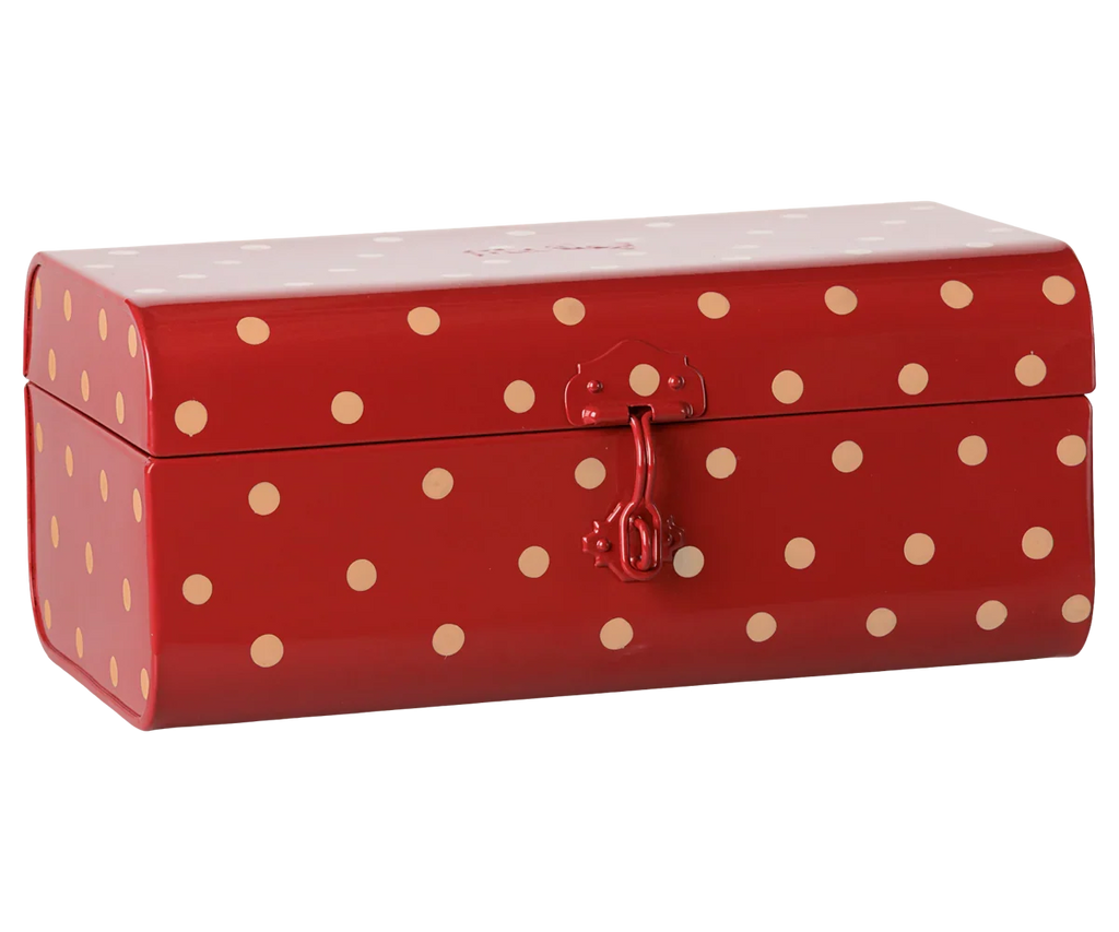 PRE-ORDER: Maileg Storage Suitcase, Small - Red with Tray (Estimated Arrival Early November)