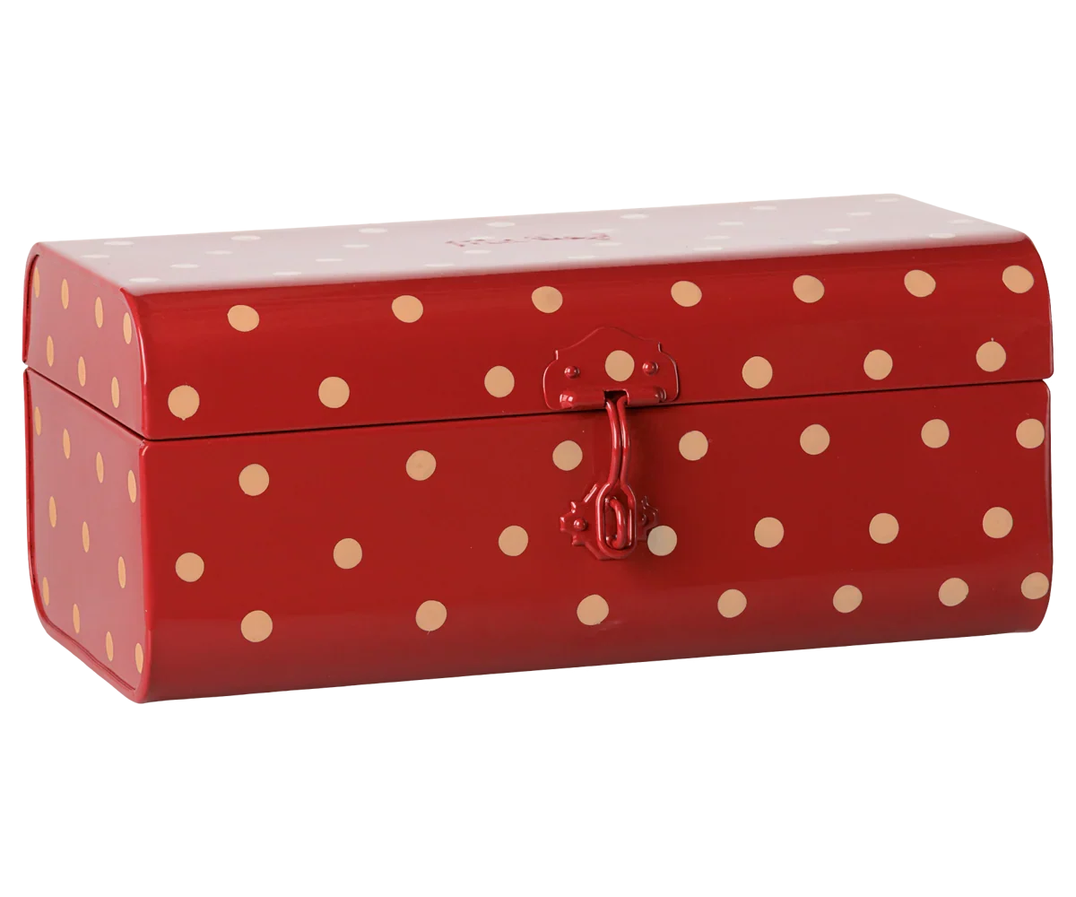 PRE-ORDER: Maileg Storage Suitcase, Small - Red with Tray (Estimated Arrival Early November)