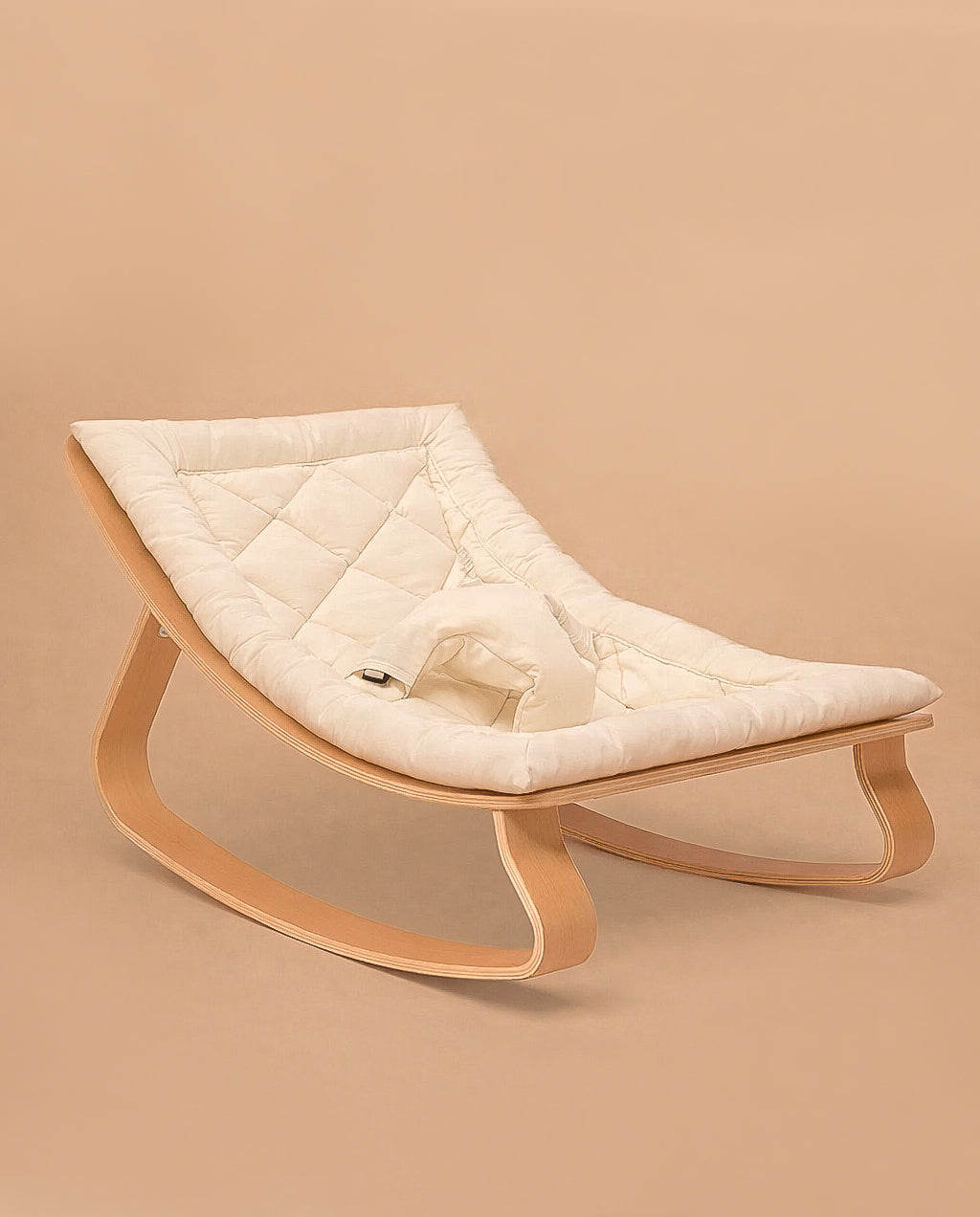 Charlie Crane LEVO Baby Rocker with Organic White Cushion