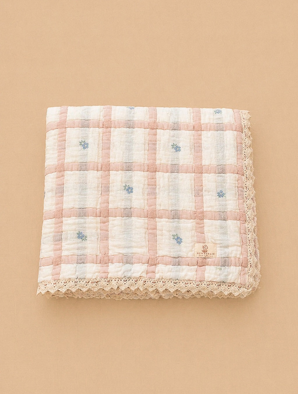 Organic Cotton Twin Size Quilt - Meadow