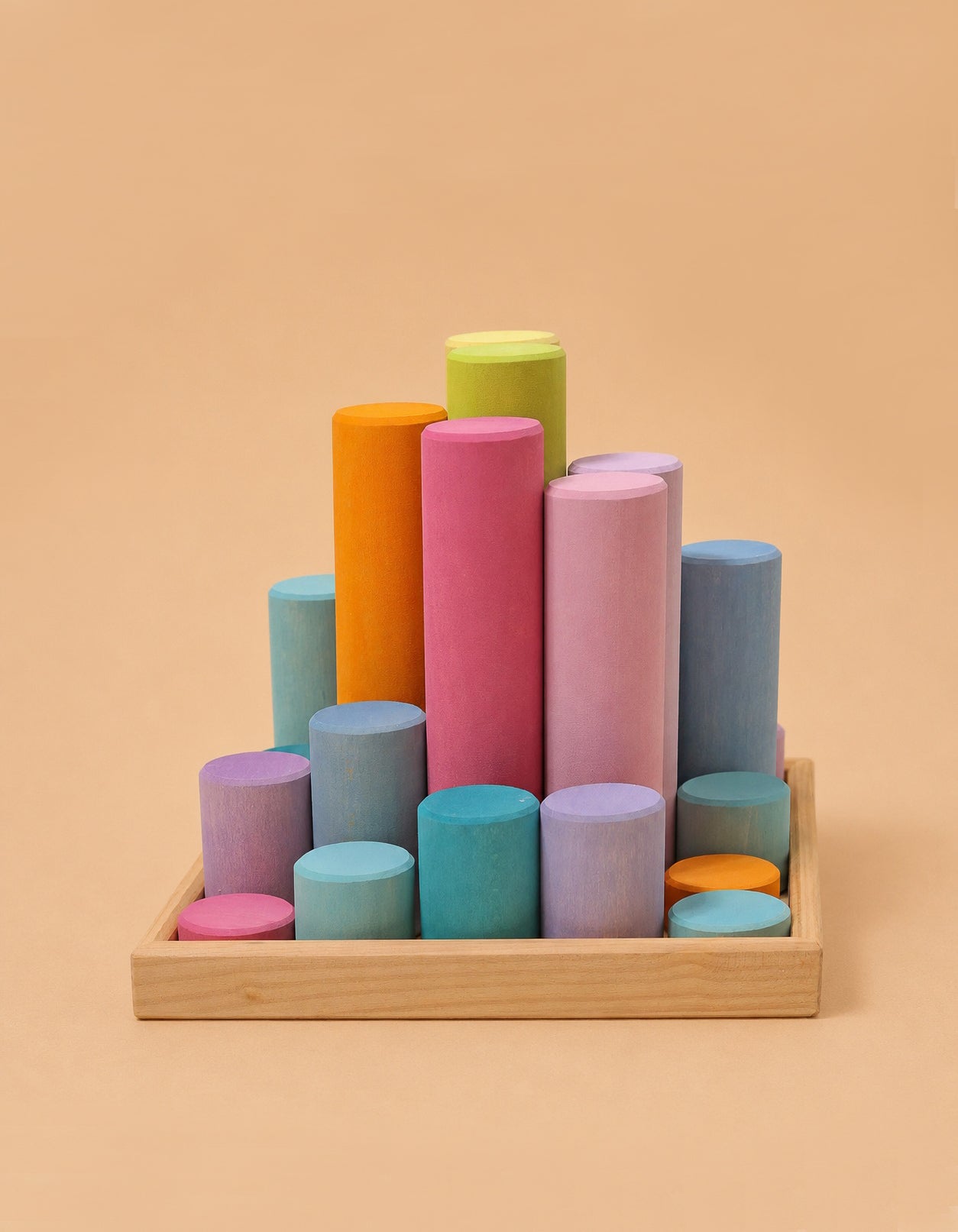 Grimm's Large Building Rollers - Pastel