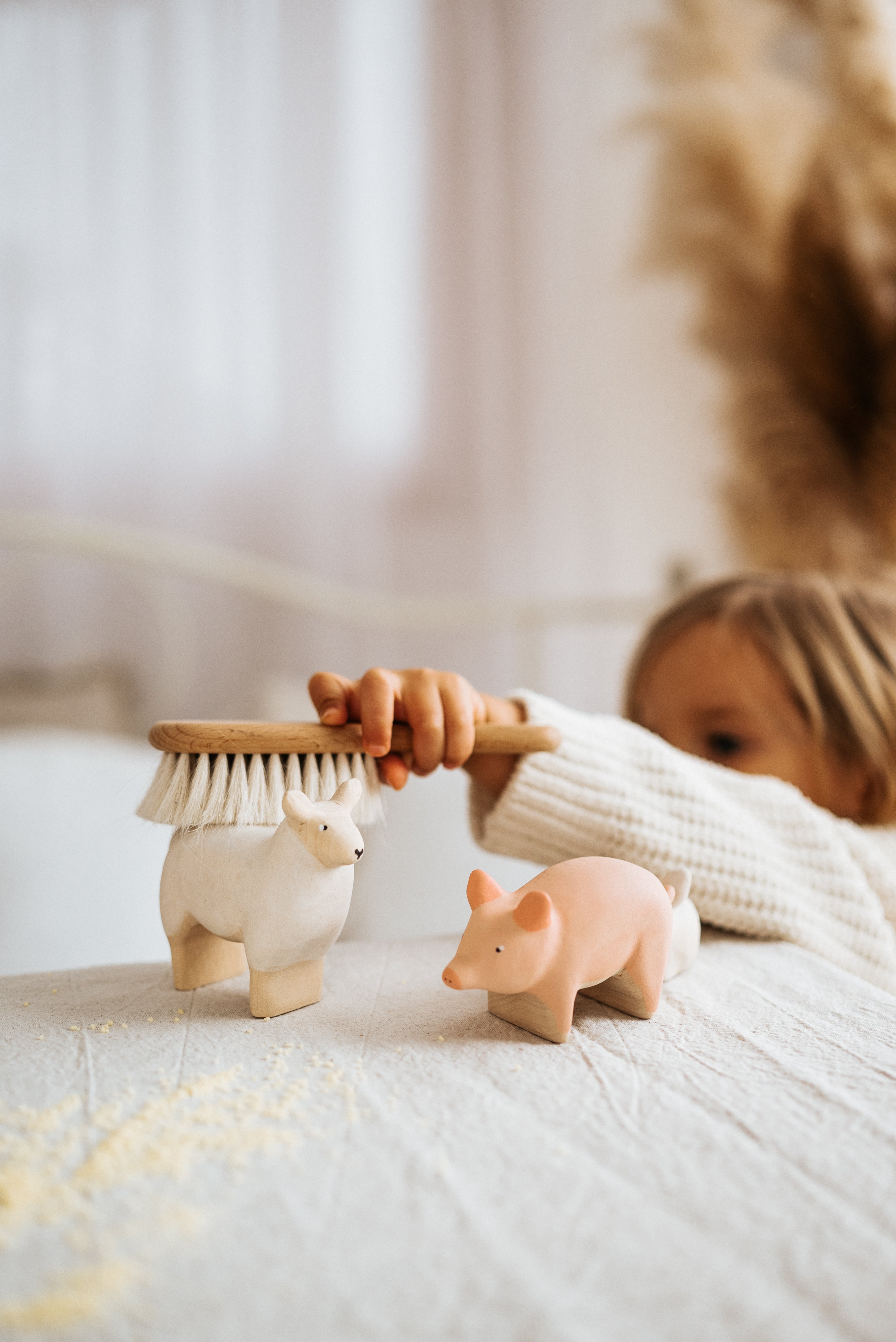 Handmade Wooden Sheep