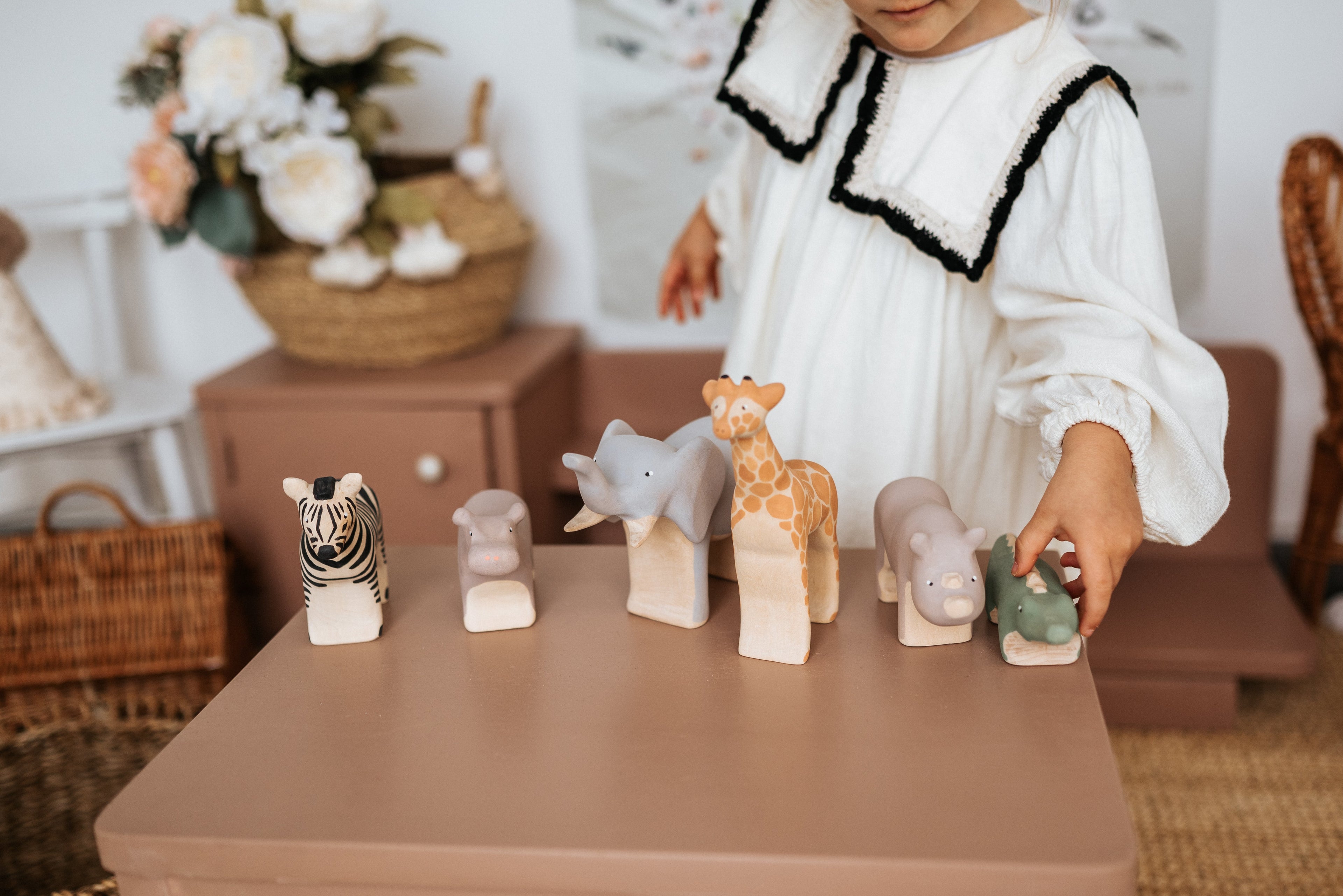 Handmade Wooden Hippo