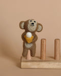 Felt Finger Puppet: Monkey Holding Banana