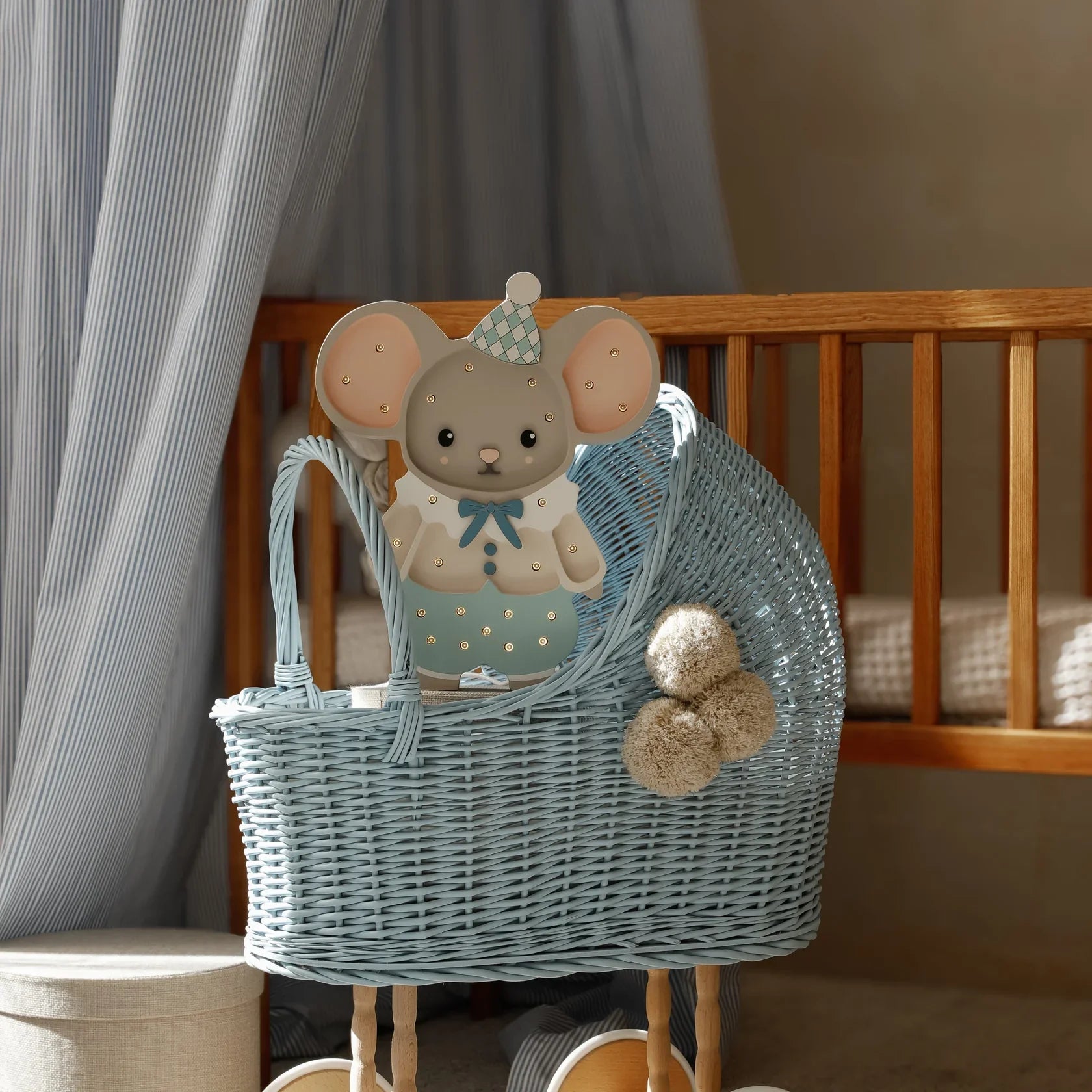 Handmade Wooden Lamp - Felix The Mouse