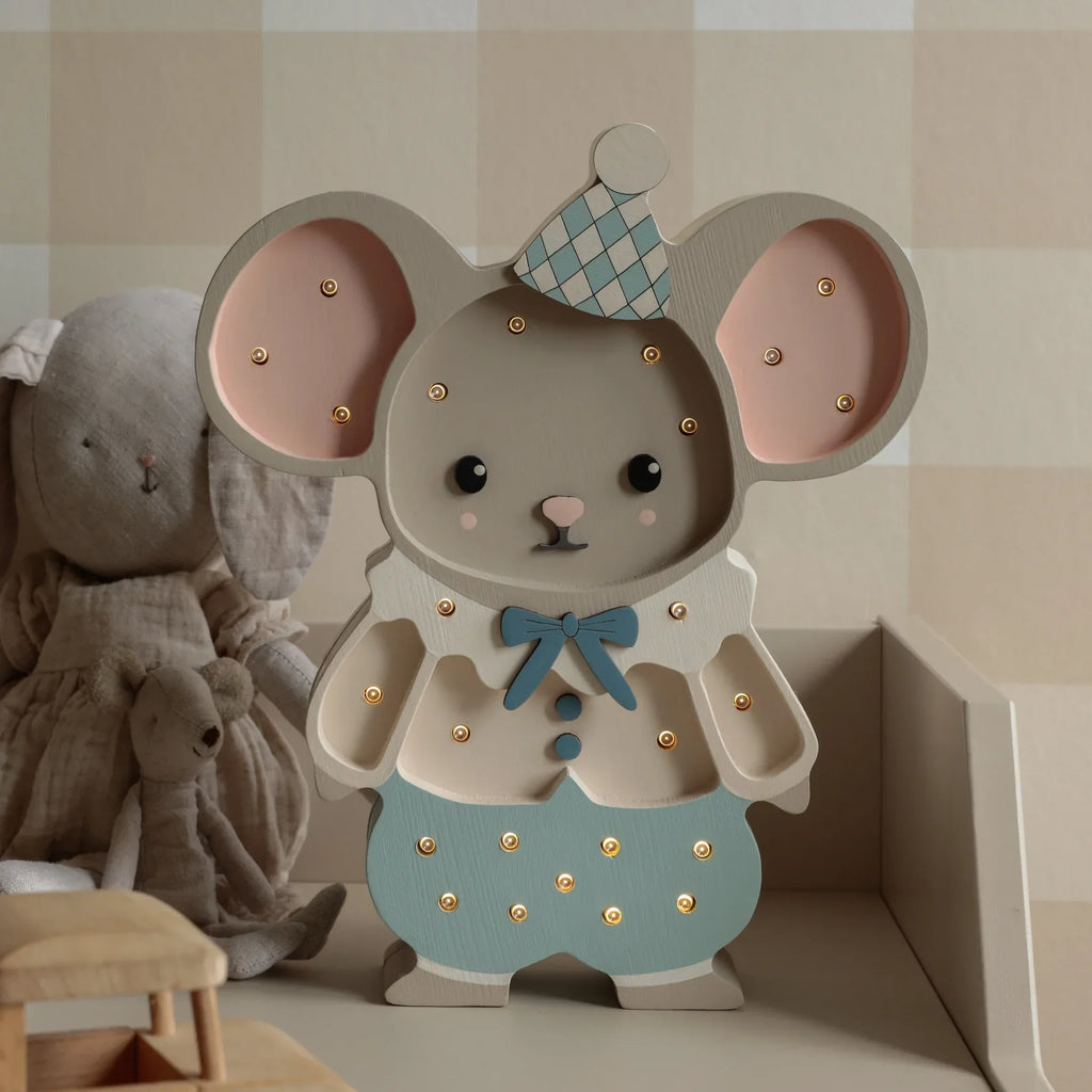 Handmade Wooden Lamp - Felix The Mouse
