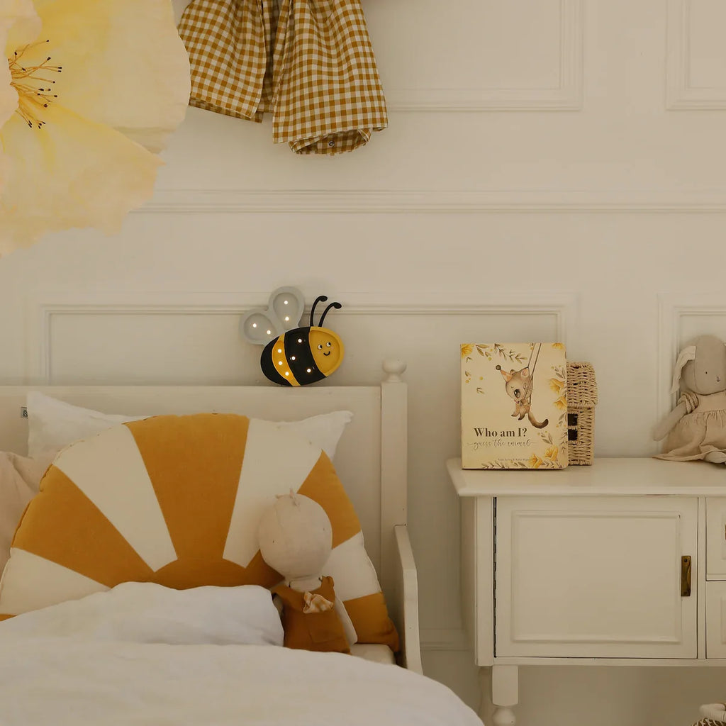 Handmade Wooden Mini Lamp - Happy Bee