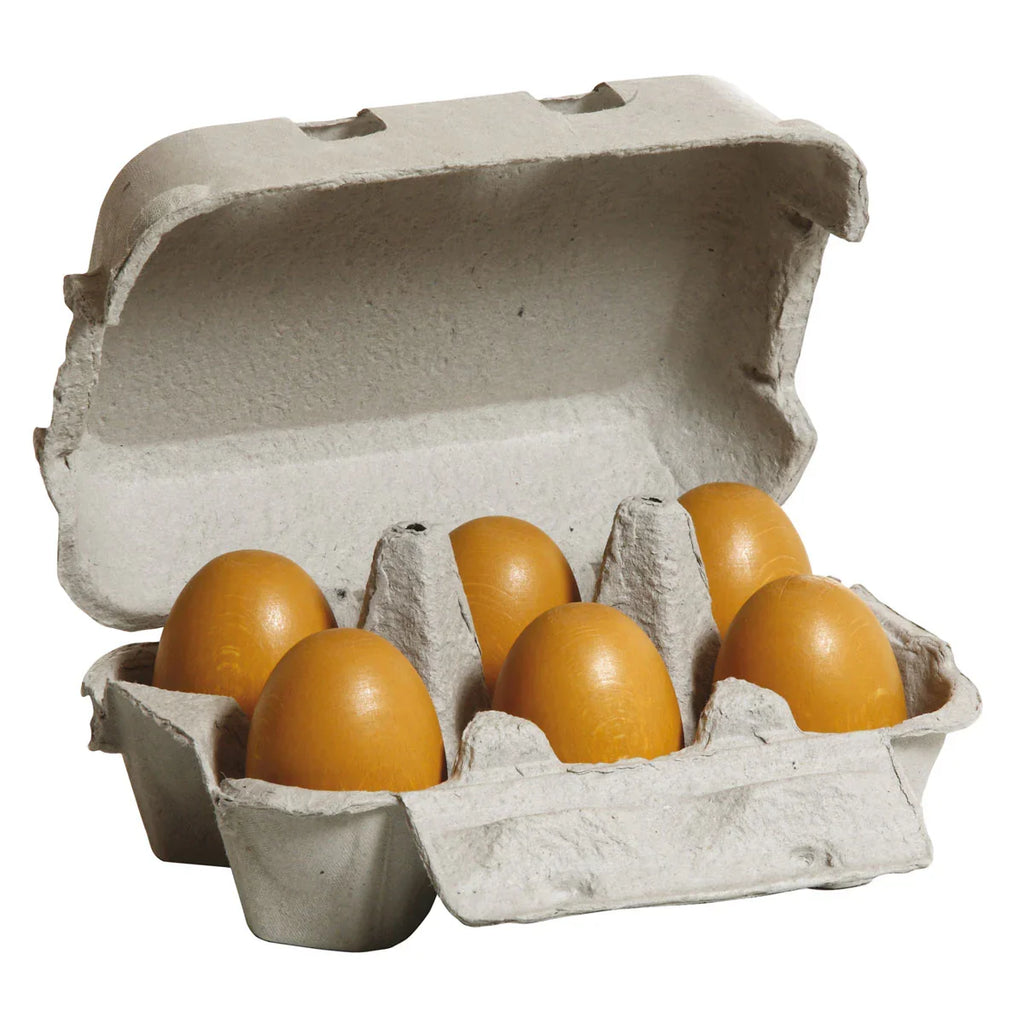 Erzi Half A Dozen Wooden Eggs