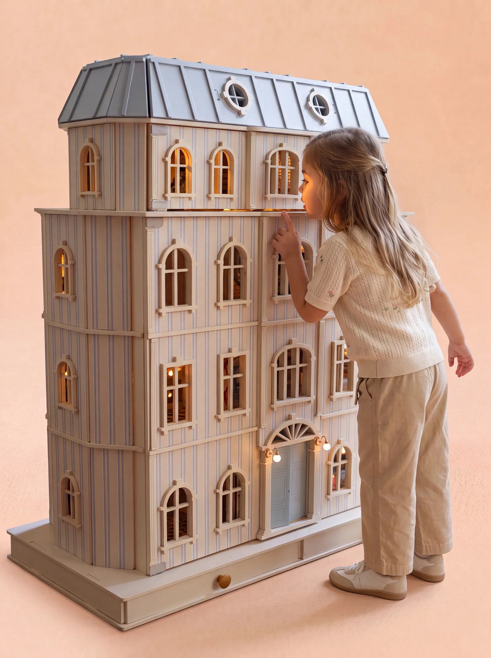 Fully Furnished Dollhouse With Lights, House of Monaco (ships mid-September)