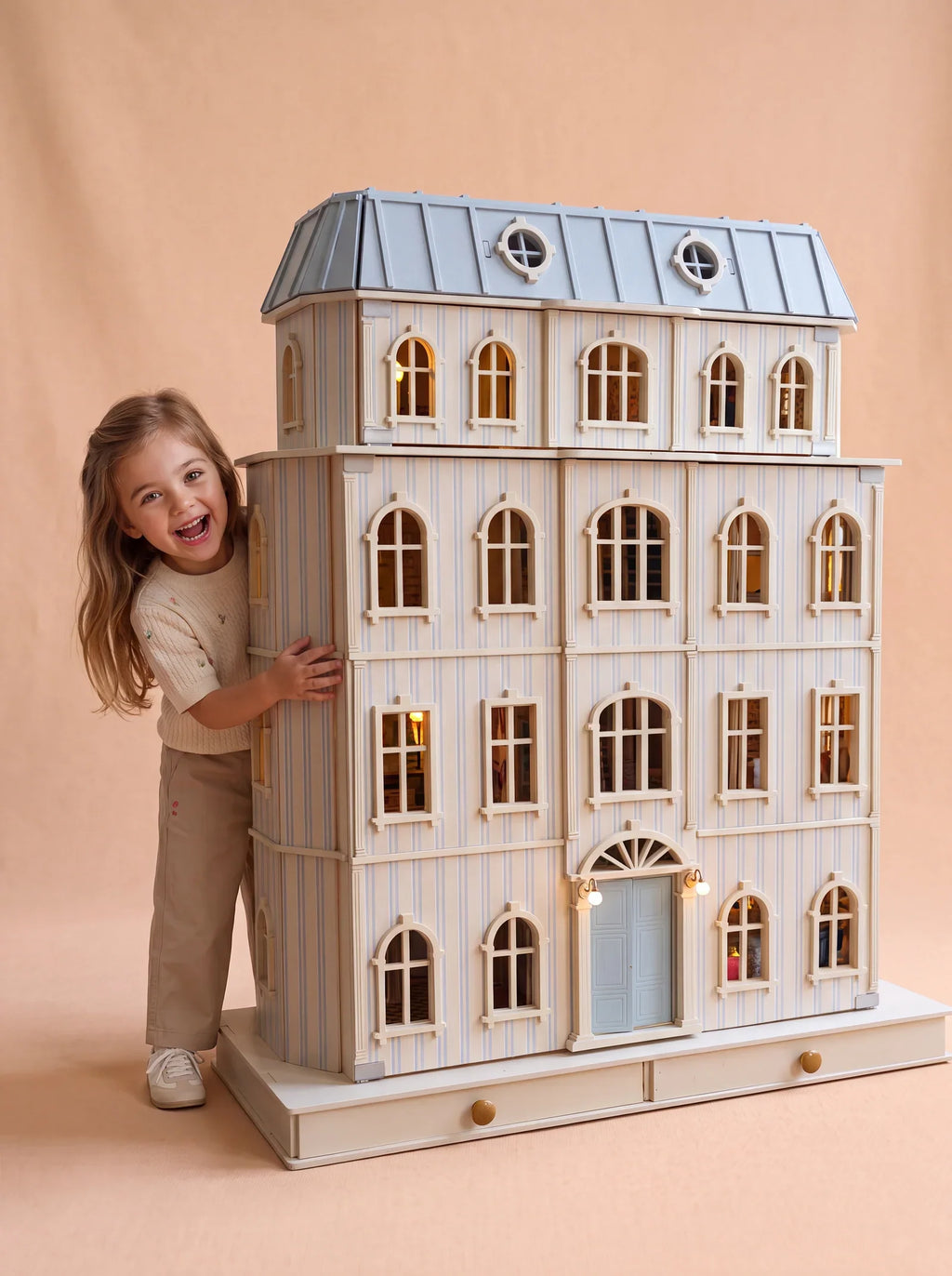 Fully Furnished Dollhouse With Lights, House of Monaco (ships mid-September)