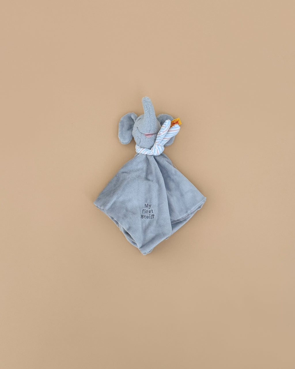 “My First Steiff” Ellie Elephant Security Blanket Baby Toy, 10 Inches