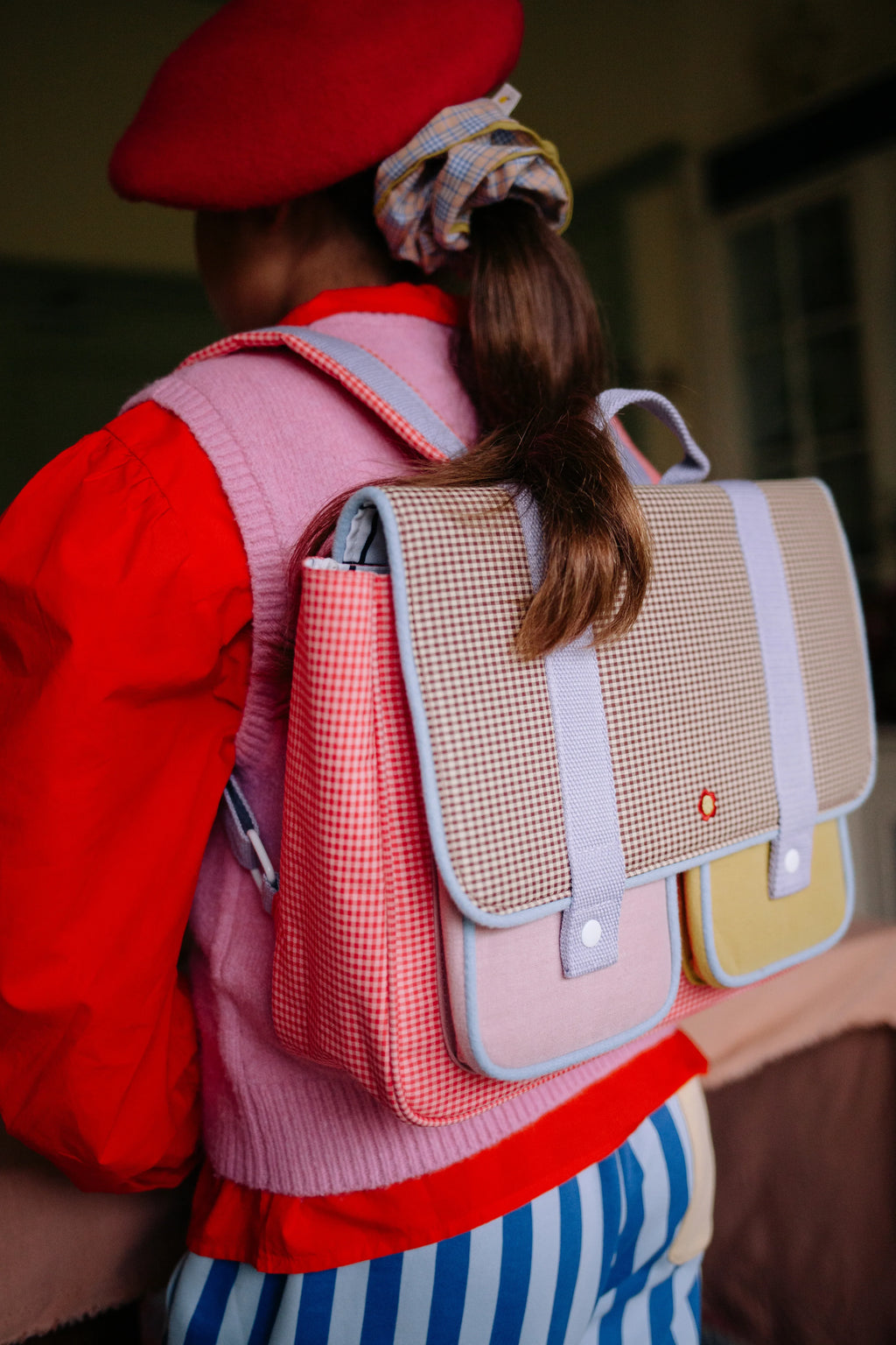 Sticky Lemon School Bag | Lemon Tree | Gingham Flower + Rose