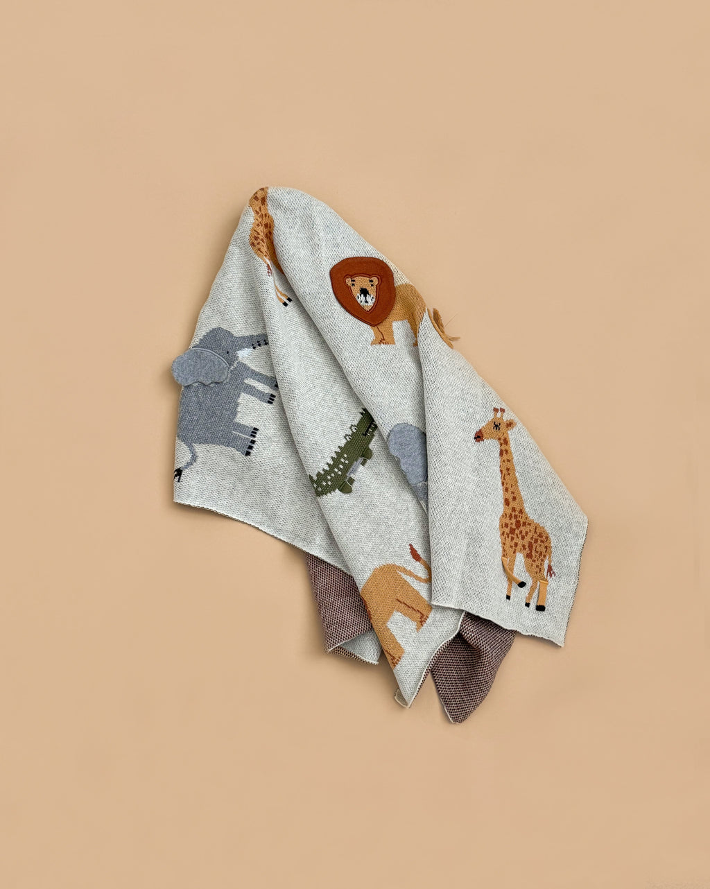 Organic Cotton Knit Baby Blanket - Jungle