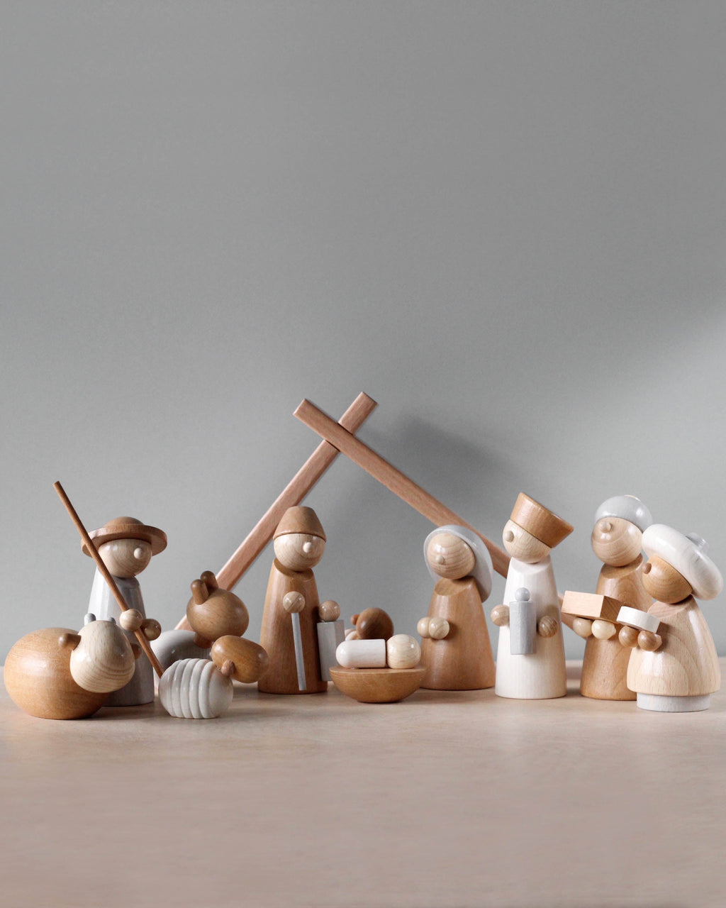 Wooden Nativity Scene