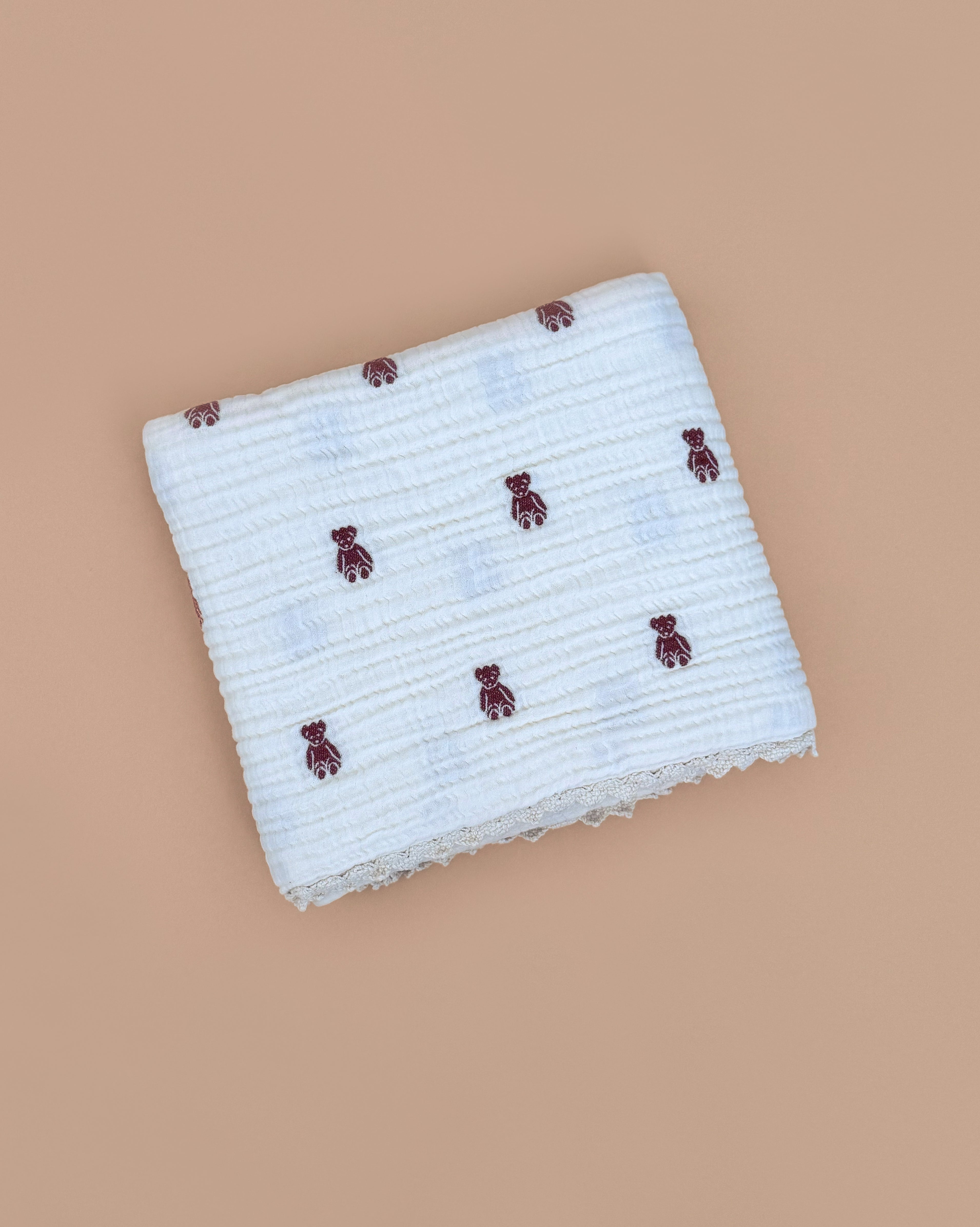 Organic Cotton Layered Gauze Pillowcase - Teddy
