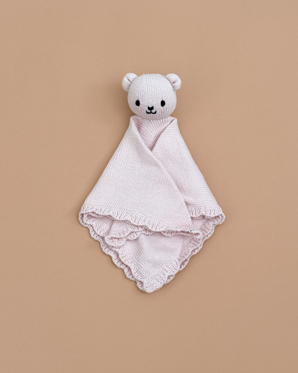 Cuddle + Kind Organic Cotton Baby Bear Lovey (Blush)