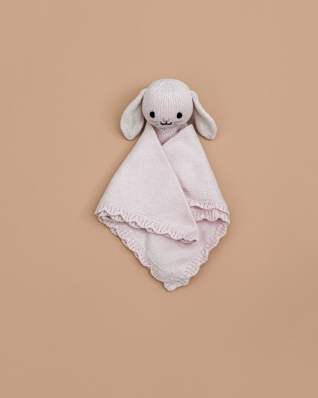 Cuddle + Kind Organic Cotton Baby Bunny Lovey (Blush)