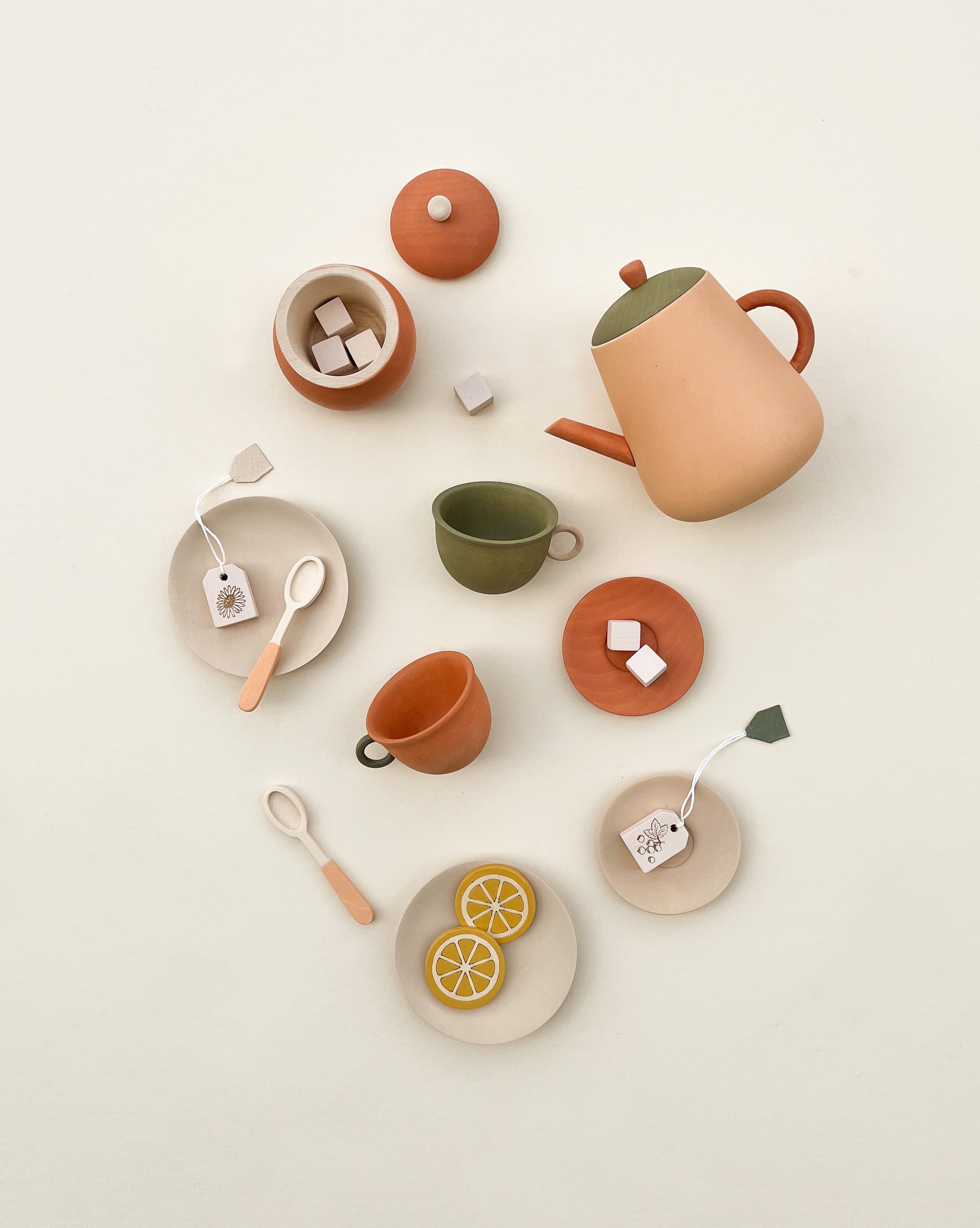 Sabo Concept Handmade Wooden Tea Set - Herbal