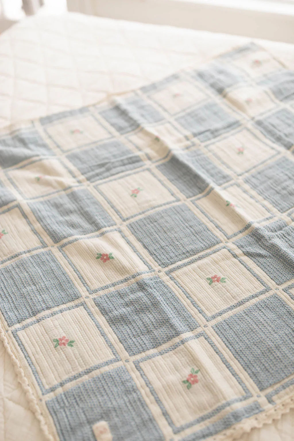 Organic Cotton Baby Blanket - Spring Bloom
