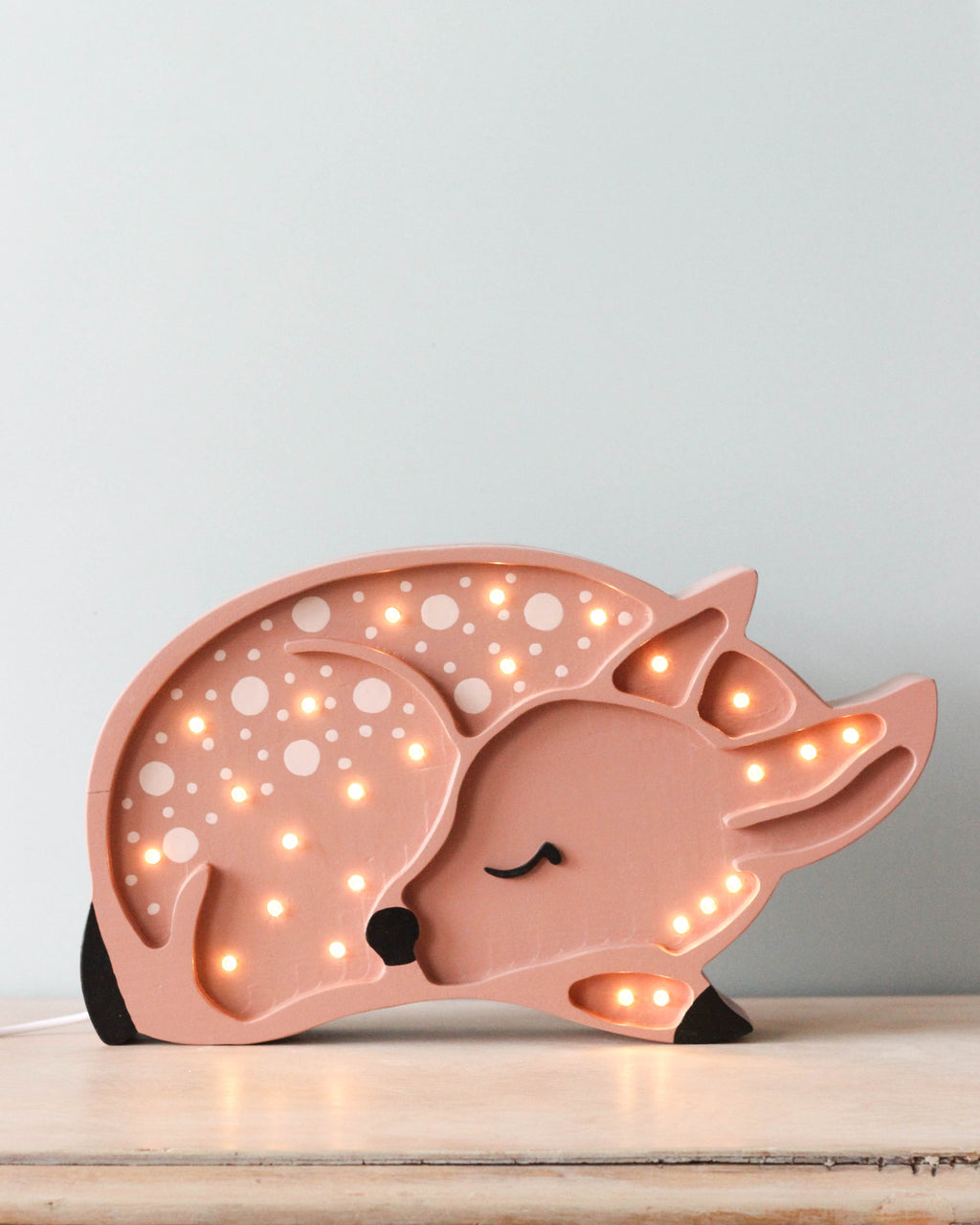 Handmade Wooden Lamp - Deer