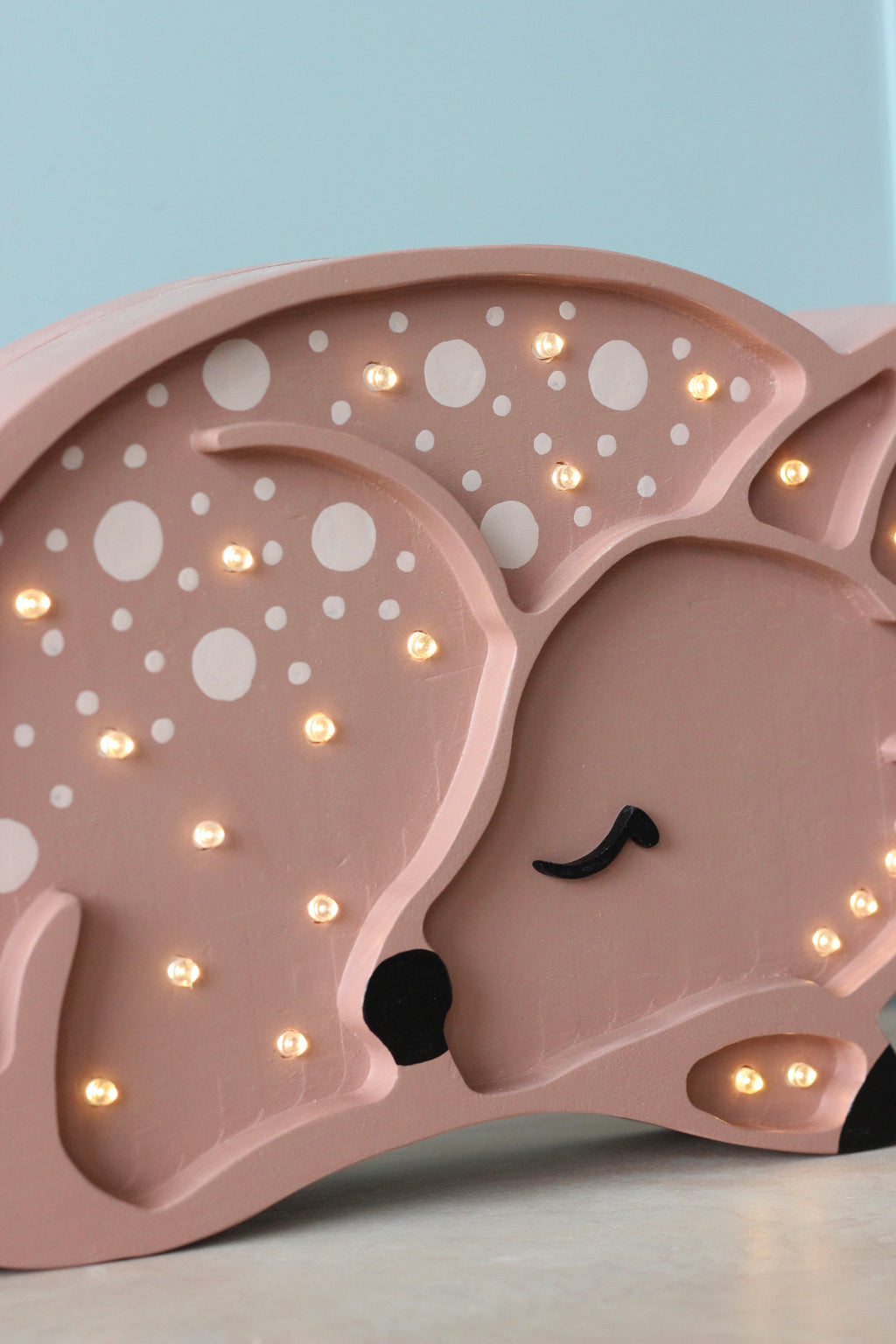 Handmade Wooden Lamp - Deer