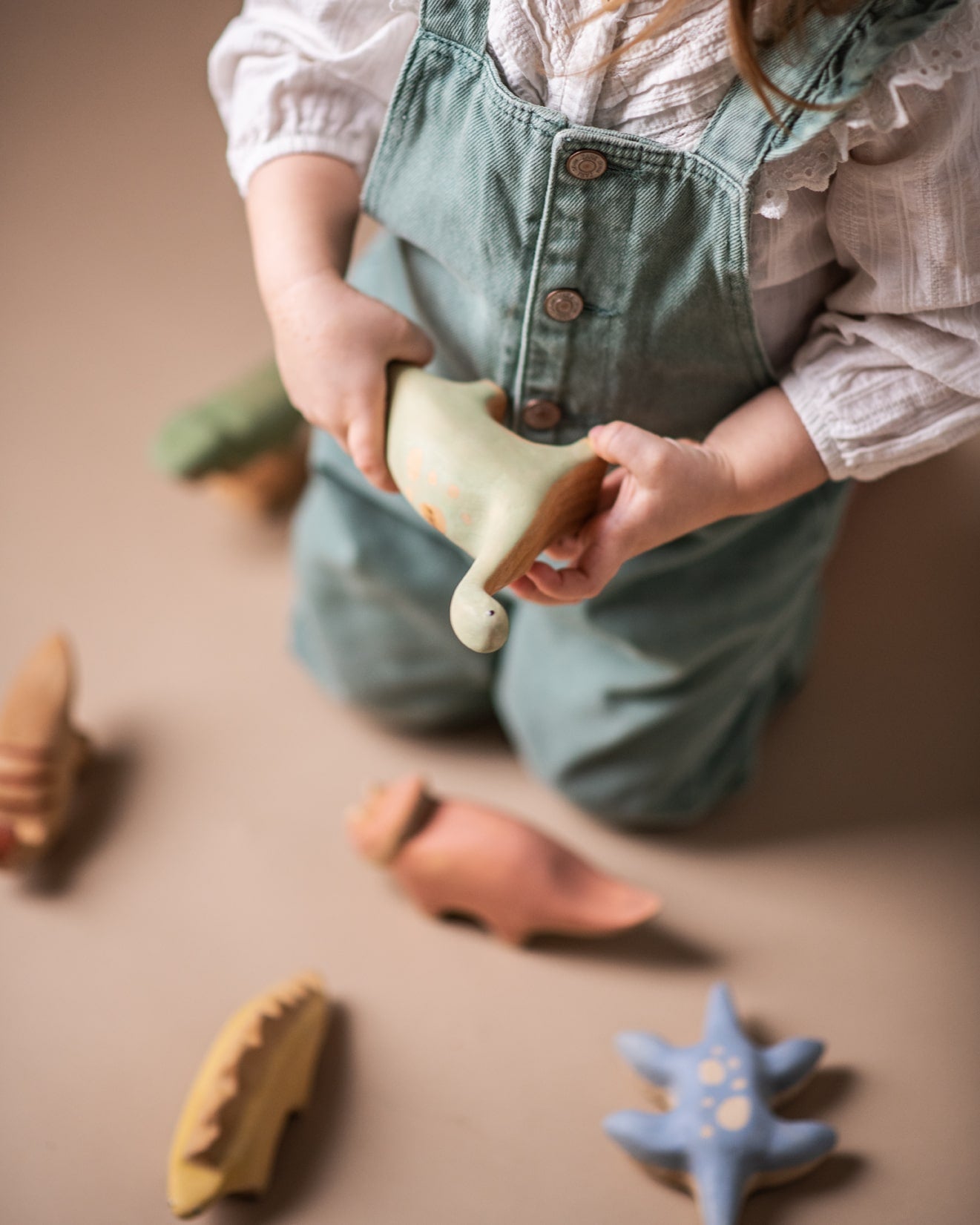Handmade Wooden Parasaurolophus Dinosaur