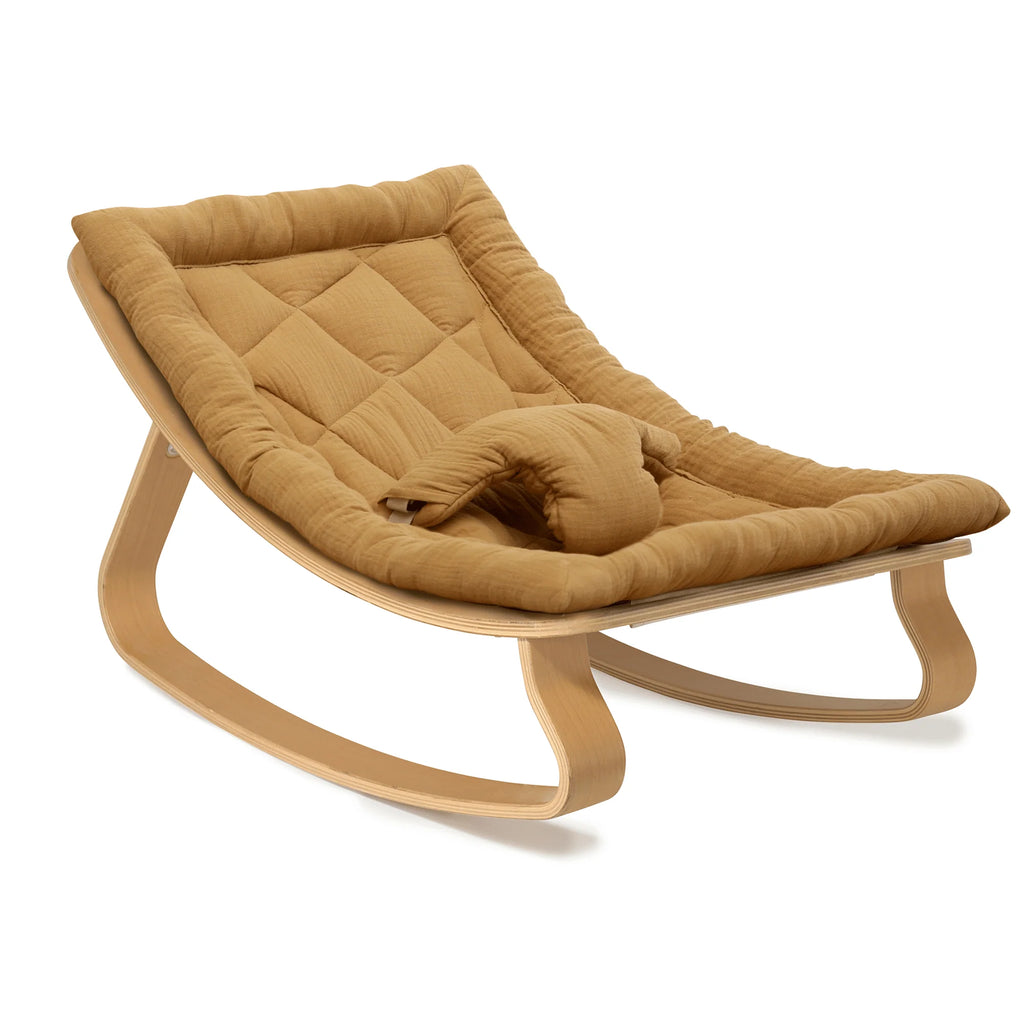 Charlie Crane LEVO Baby Rocker with Camel Cushion