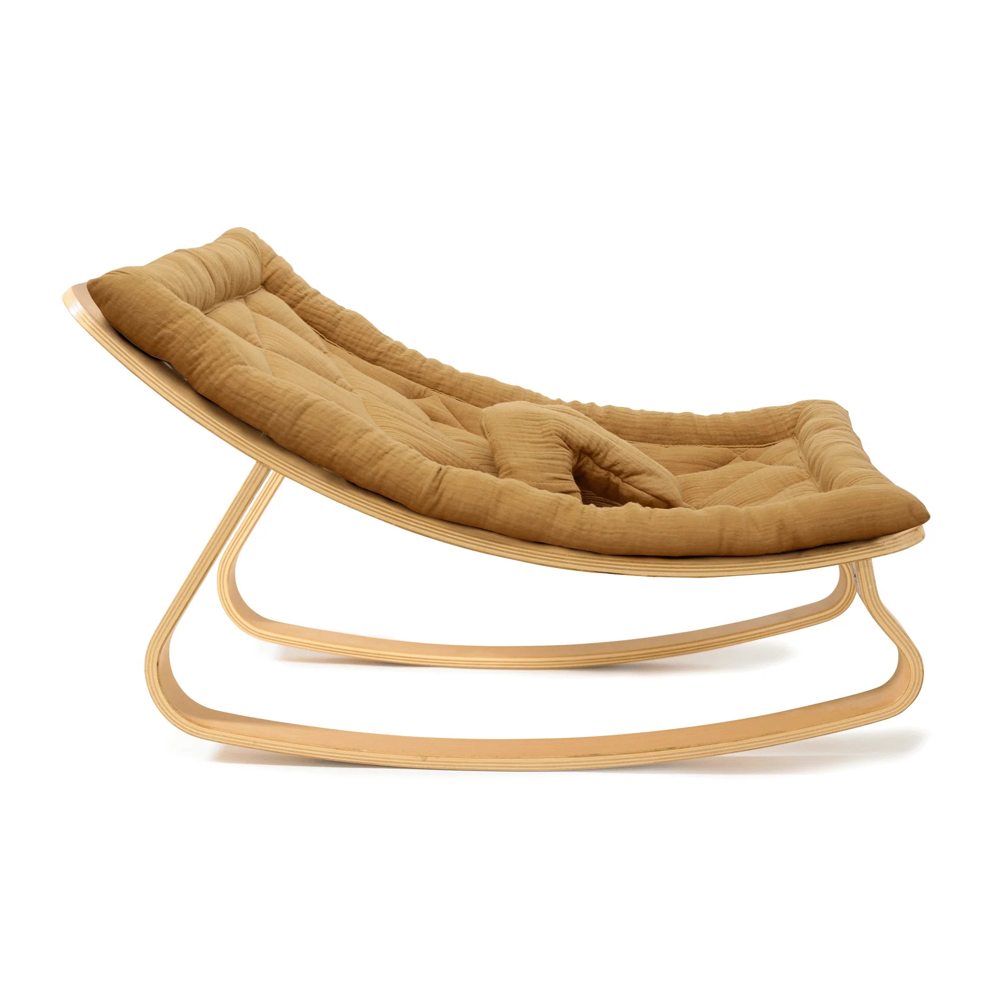 Charlie Crane LEVO Baby Rocker with Camel Cushion