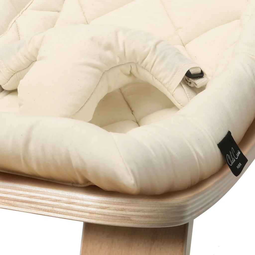 Charlie Crane LEVO Baby Rocker with Organic White Cushion