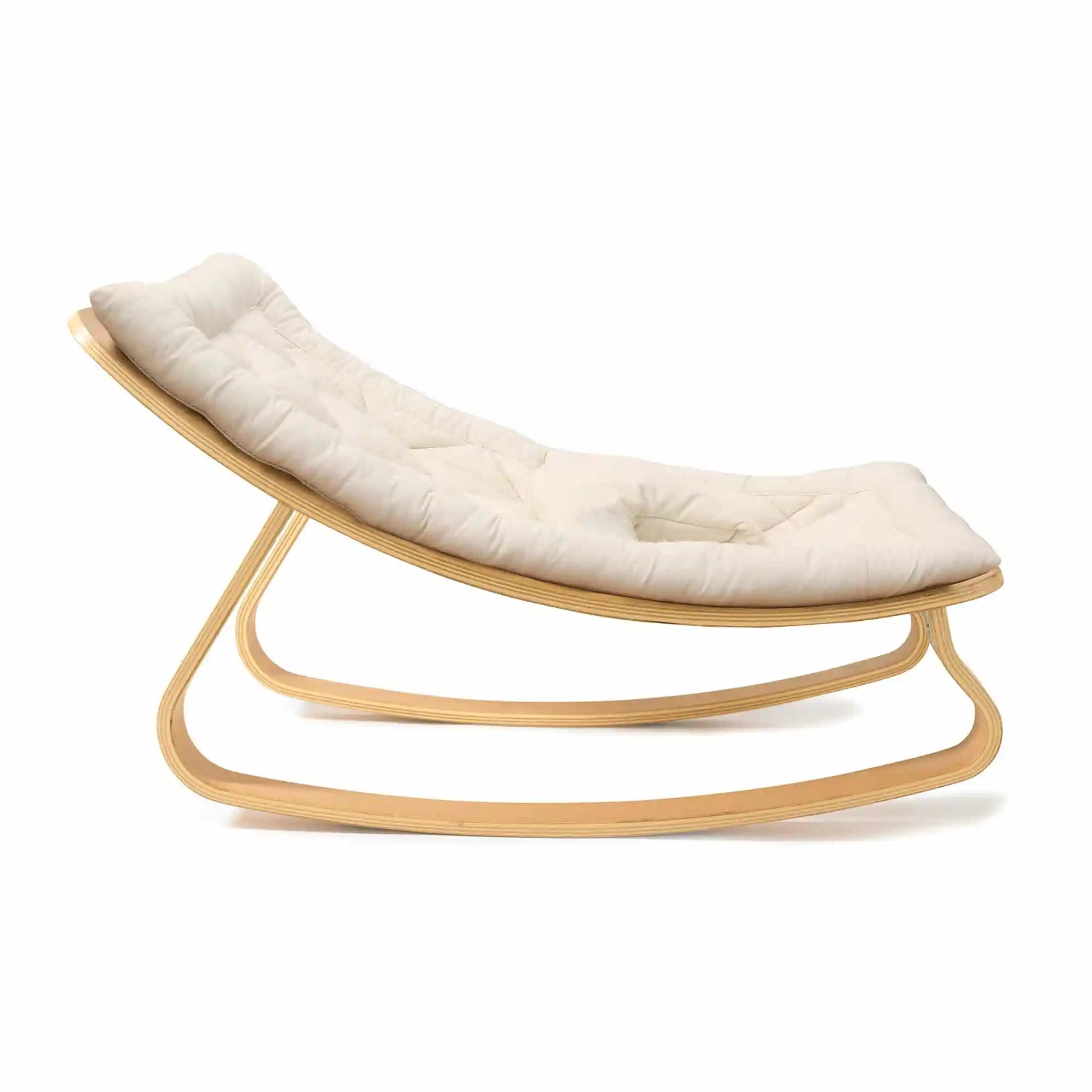 Charlie Crane LEVO Baby Rocker with Organic White Cushion