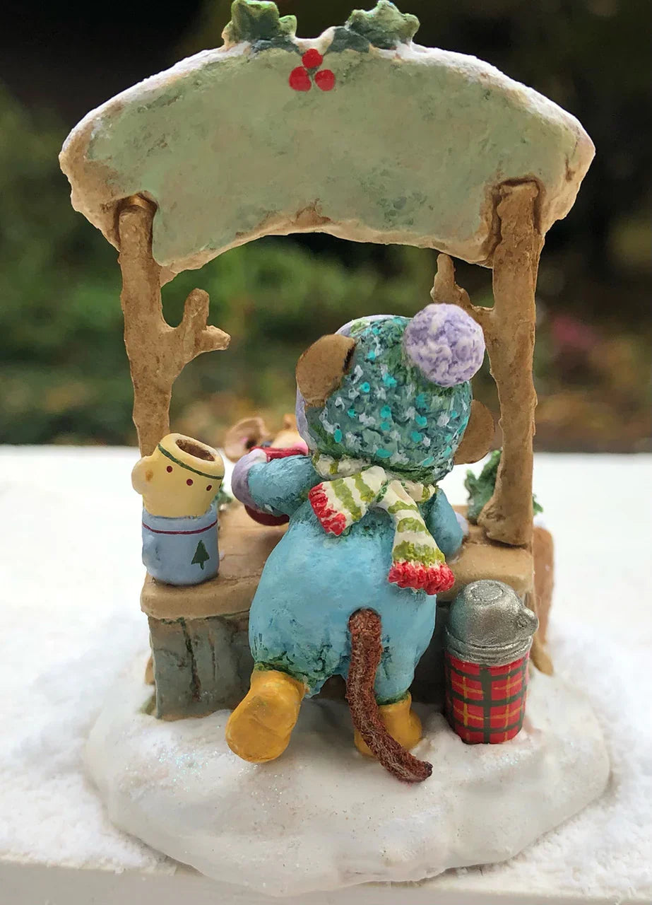 Wee Forest Folk Tiny Collectible - Hot Cocoa Comin' Up! (Not a Toy)