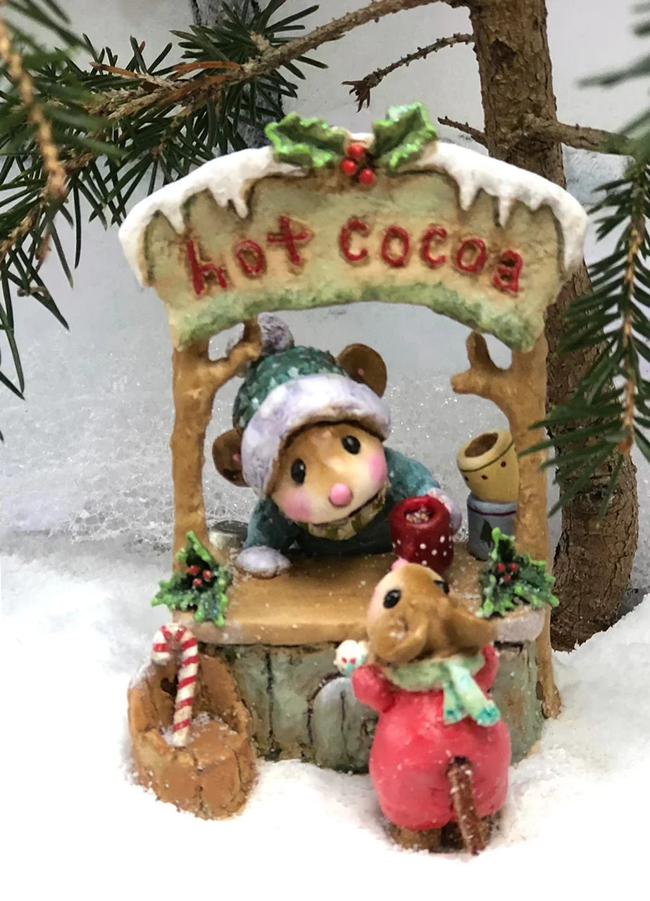 Wee Forest Folk Tiny Collectible - Hot Cocoa Comin' Up! (Not a Toy)