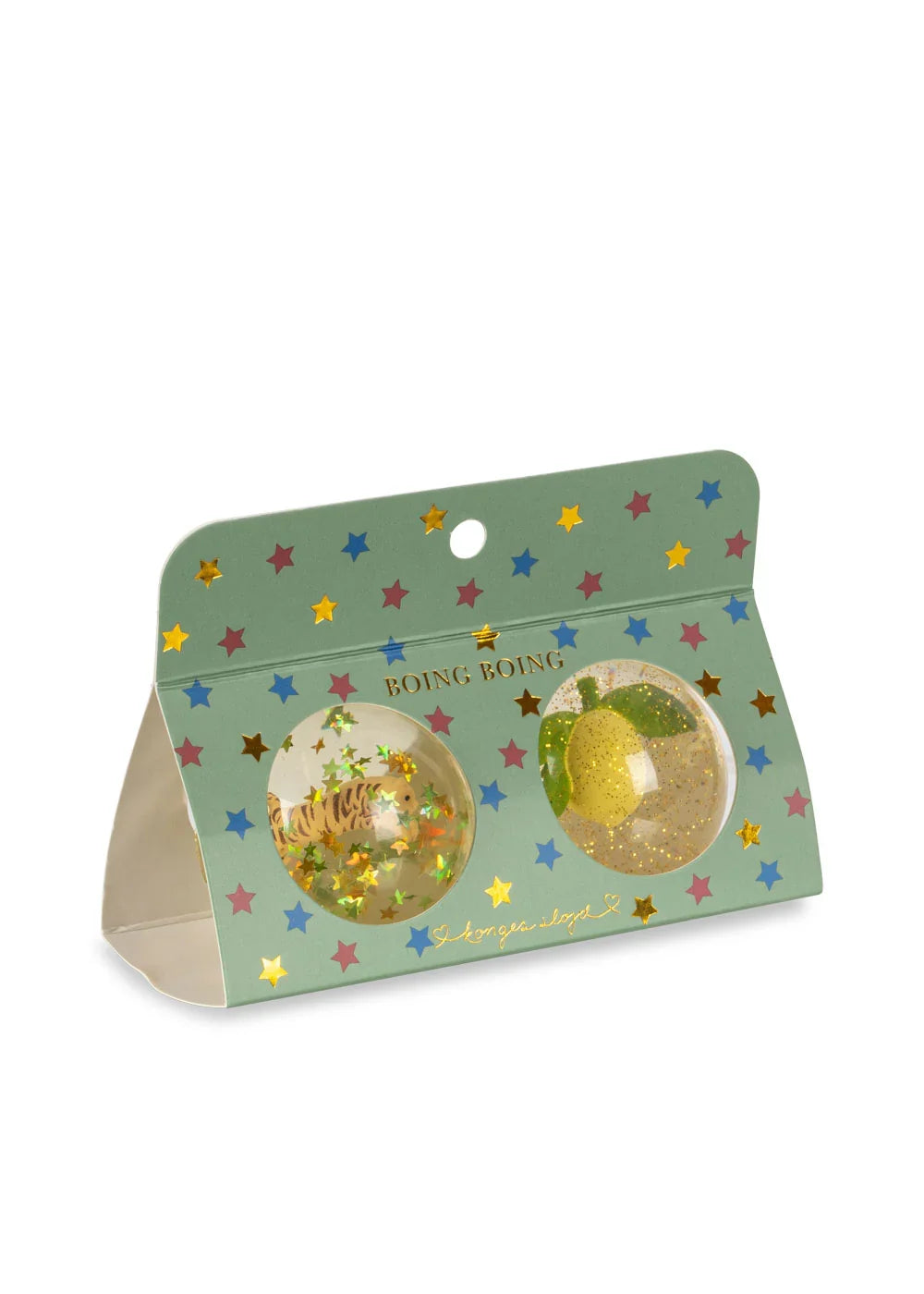 Konges Sloejd Glitter Bouncing Ball Set - Lemon & Tiger