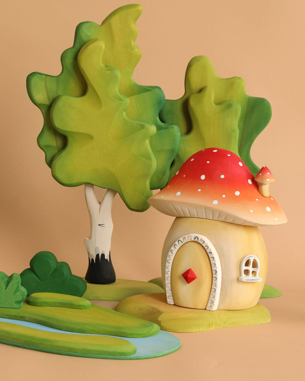 Bumbu Handmade Wooden Mushroom House