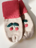 Sonja Knit Mittens - Beige Melange