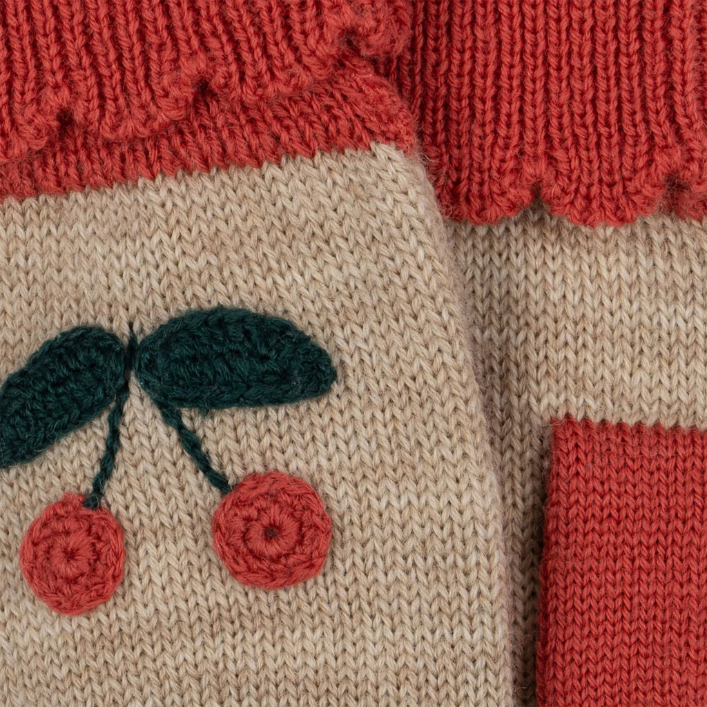 Sonja Knit Mittens - Beige Melange