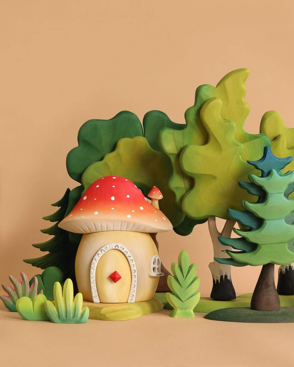 Bumbu Handmade Wooden Mushroom House