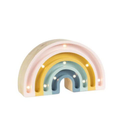 Handmade Wooden Mini Lamp - Rainbow