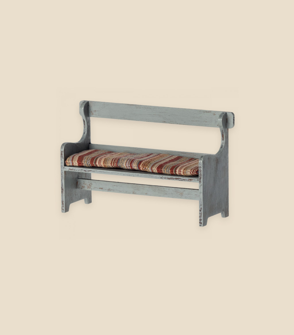 Maileg Mouse Bench - Vintage Blue